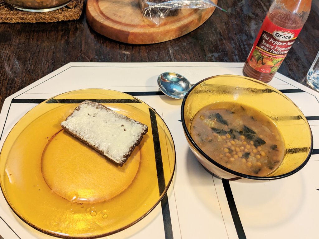 Mediterranean lentil soup from Sprague and rugbrød.jpg