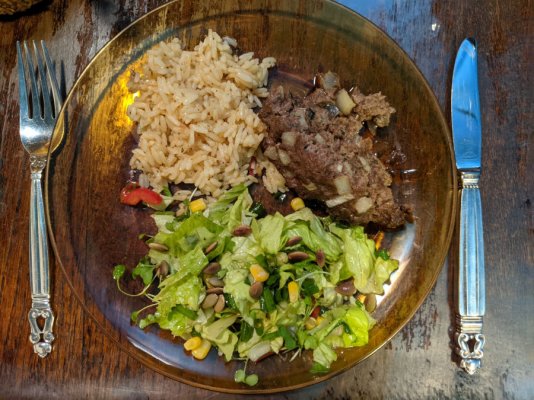 Meatloaf, salad, and rice pilaf 2.jpg