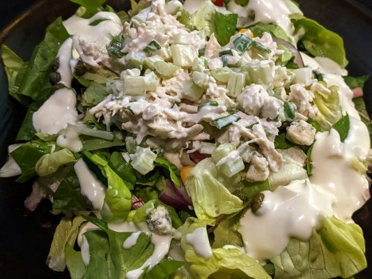 Salad with chicken salad and ranchoid dressing 2.jpg