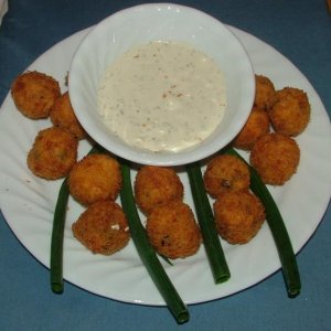 Chicken Cheese Balls.  Recipe originally from Food Network made with considerable changes but the thoughts the same.