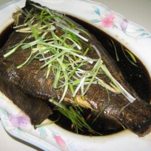 Steamed Flounder with Scallions