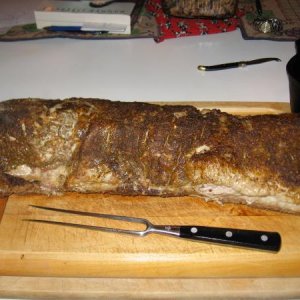 Whole pork roast from Christmas eve 08