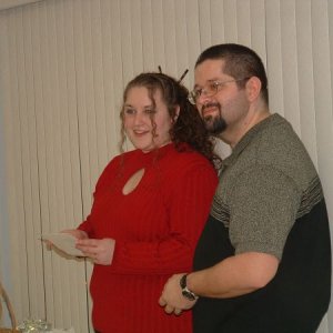 Me and Roland at our wedding reception.