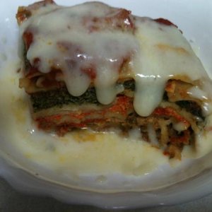 IMG 0315[1]
Vegetarian (red pepper, mushroom, spinach) Lasagna