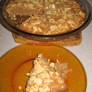 Swedish almond cake. This recipe: http://www.relayfoods.com/Recipes/CHO/Z2967/JGKLW/swedish-visiting-cake