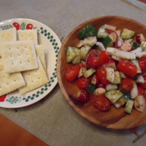 ... with a salad and some Diamond Bakery Soda Crackers