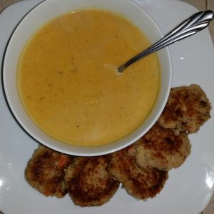 2016 12 05 18.08.38 butter nut squash soup and smoked turkey.croquettes