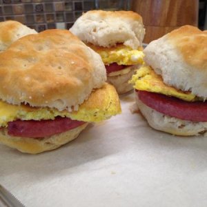Taylor's Ham Egg and Cheese Biscuits