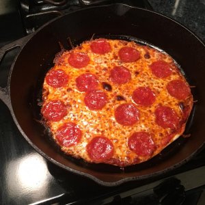 Cast Iron Skillet Tortilla Pizza