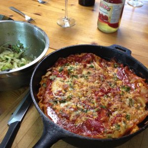 Cast Iron Pan lasagna