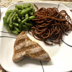Grilled Tuna and Sesame Noodles