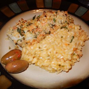Baked Cod with Risotto