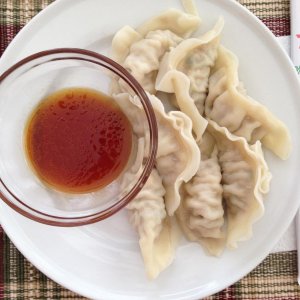 One of my favorites: Trader Joe's Pork & Veg Gyoza that I boil and serve with just some jarred Dumpling Dipping Sauce ... I could eat a million of the