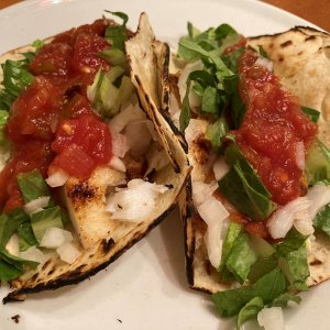 Fish Tacos made with grilled Barramundi from Australia
