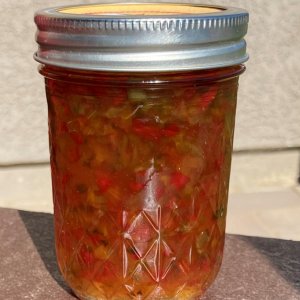 I gifted this jar of Hot Pepper Jelly that I made to one of my Gal Pals