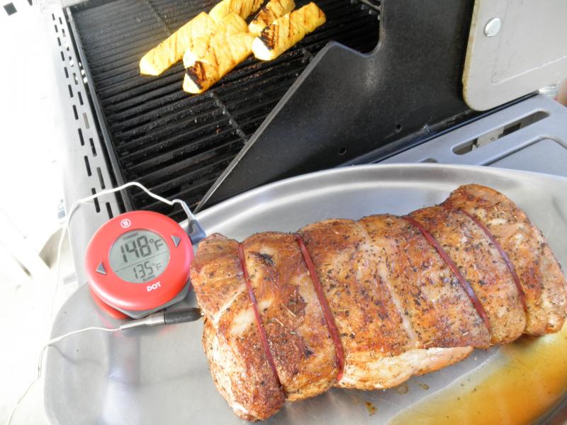  Smoked Pork Loin on a gas grill . - Discuss Cooking 