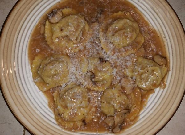 2016 09 25 19.03.39 plated BN ravioli with chick marsala filling
