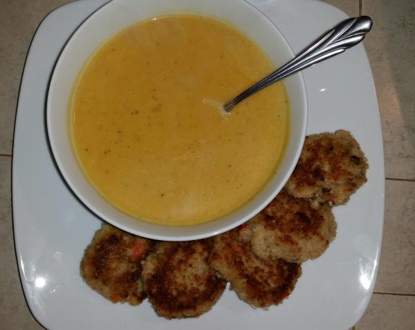 2016 12 05 18.08.38 butter nut squash soup and smoked turkey.croquettes
