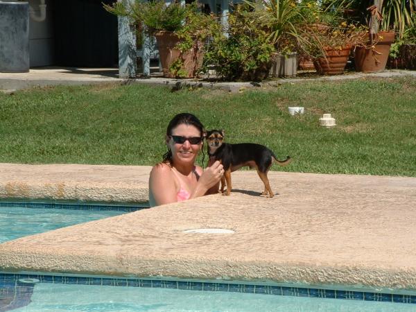 Binks at the hotel pool with me!