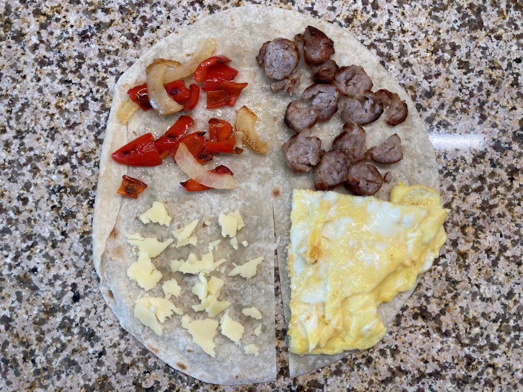 Breakfast Folded Quesadilla (part 1)