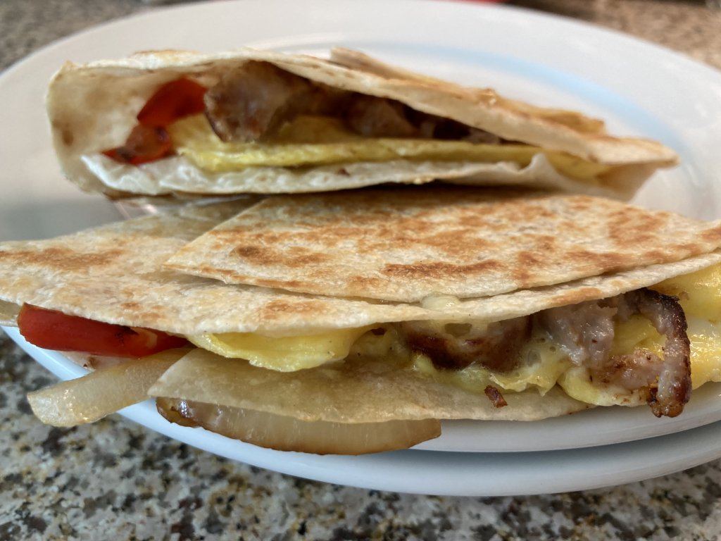 Breakfast Folded Quesadilla (part 2)