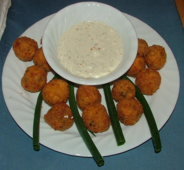 Chicken Cheese Balls.  Recipe originally from Food Network made with considerable changes but the thoughts the same.