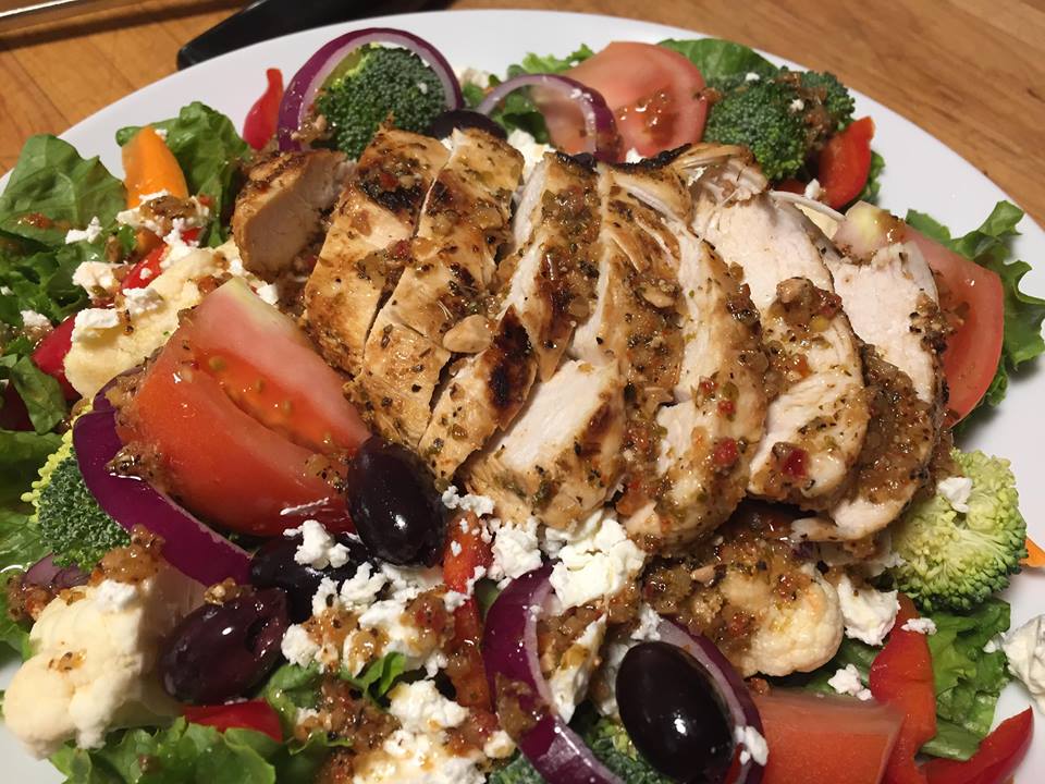 Chicken Greek salad