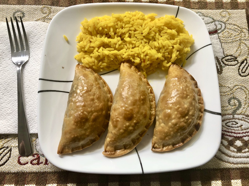 Empanadas and Yellow Rice