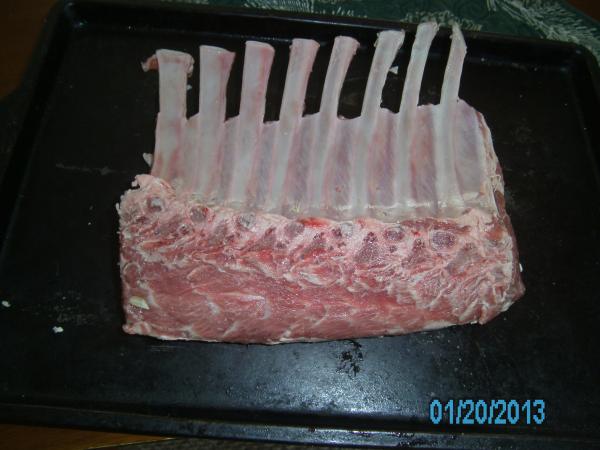 Fresh rack of lamb out of cryovac. Seasoned both sides | Discuss ...