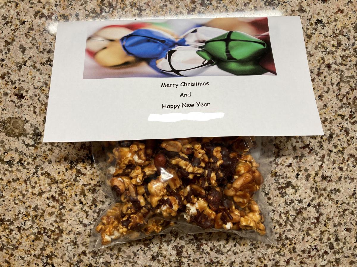 Homemade Moose Munch all packaged up