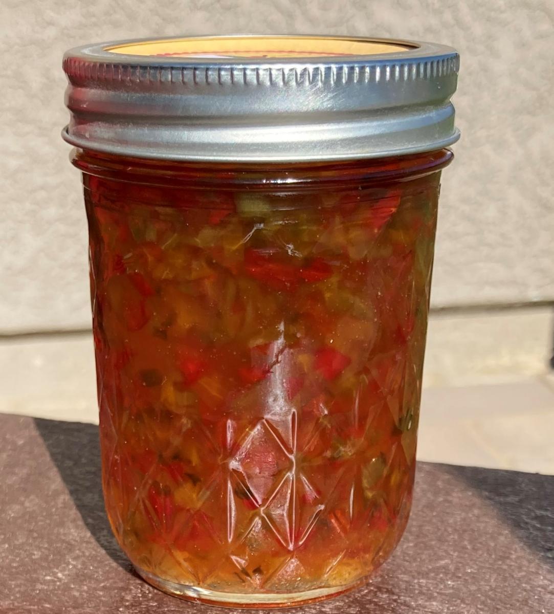 I gifted this jar of Hot Pepper Jelly that I made to one of my Gal Pals