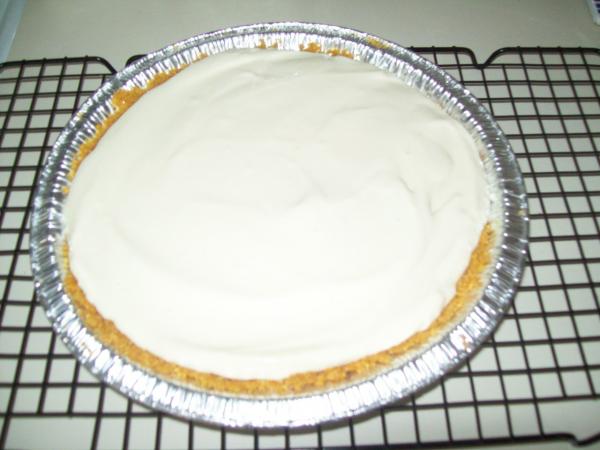 Lemon Cheese Pie with cornflake crust