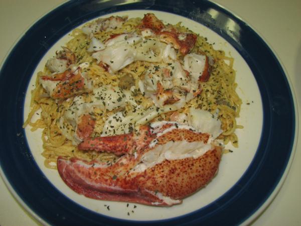 lobster with Garlic linguine