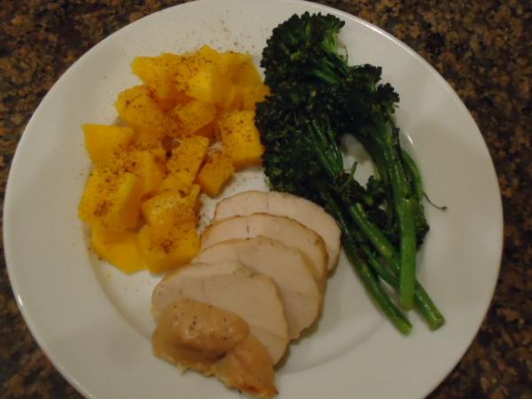 Roasted Turkey Breast, Broccolini and Butternut Squash