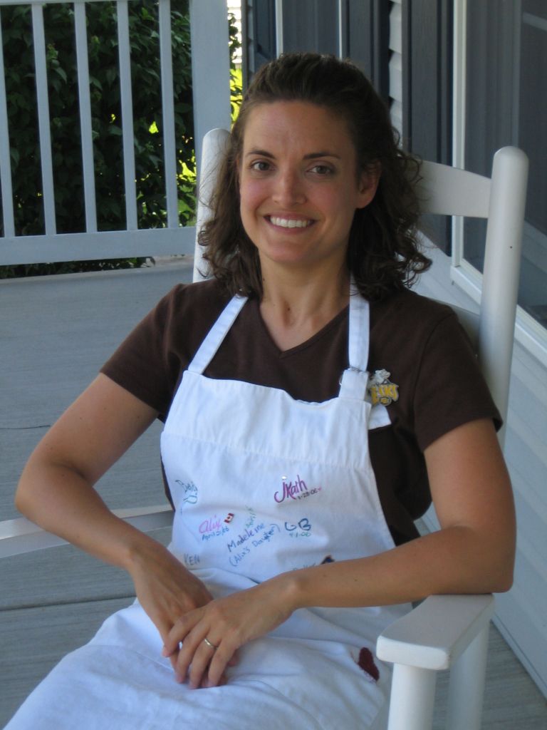 The Apron made it to Central PA just in time for our first heat wave of the season.  We finally found a cool (well, less hot!) spot on the porch aroun