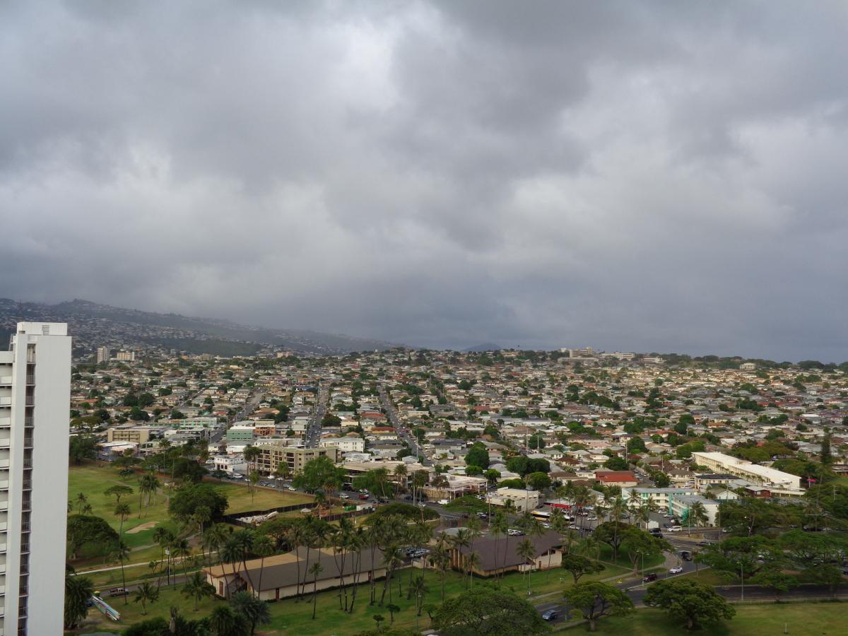 The Vog from the volcano over on the Big Island did make it's way over to Oahu