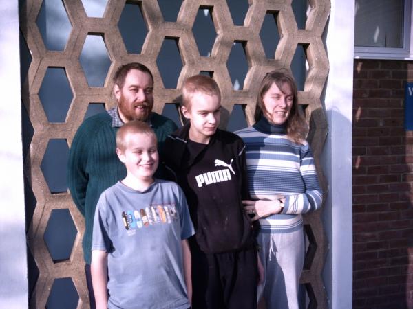 The whole gang - The boys are 12 and 10 in this picture. My role as tallest is under threat.