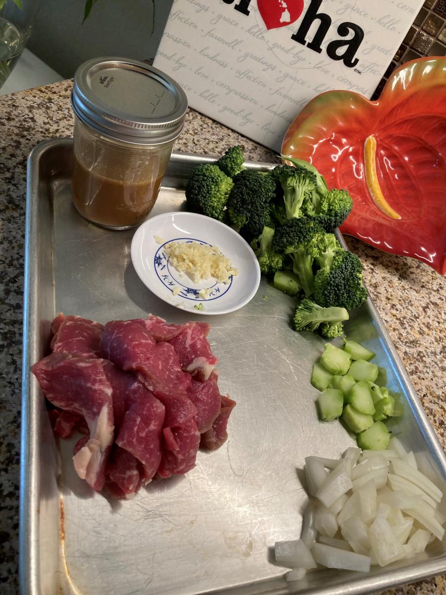 this is my mise en place for Beef Broccoli