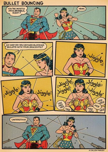Wonder Woman bullet dodging